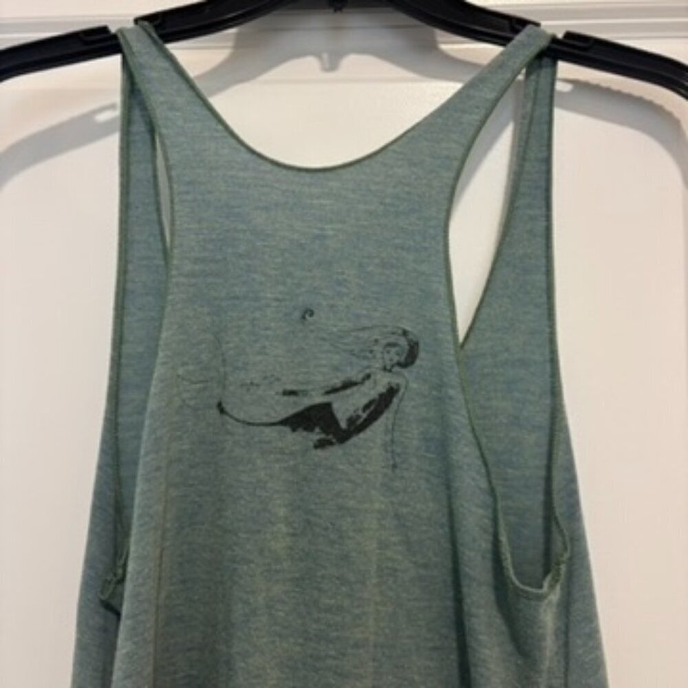 American Apparel Teal Mermaid Razorback Tank Top - Picture 8 of 8